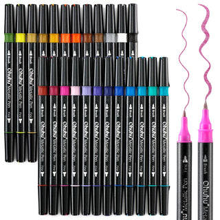 Ohuhu 24 Brush Metallic Markers (Europe Only)