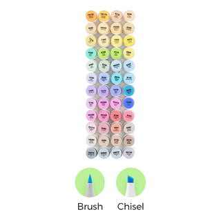 Ohuhu Honolulu 48 Mid-tone Colors Dual Tips Alcohol Art Markers