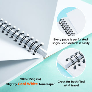 Ohuhu Bleedproof Double-Sided Marker Pad, Spiral-Bound