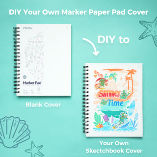 Ohuhu Bleedproof Double-Sided Marker Pad, Spiral-Bound