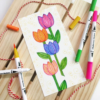 Ohuhu Maui 36 Colors Dual Tips Water Based Art Markers, Brush & Fineliner (Europe Only)