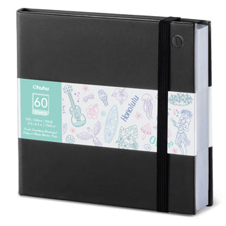 Ohuhu Bleedproof Double-Sided Marker Pad with PU Cover