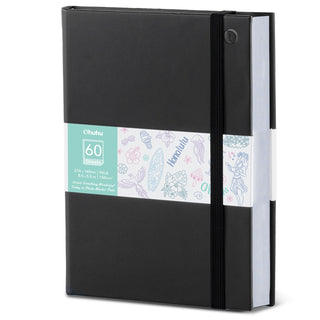 Ohuhu Bleedproof Double-Sided Marker Pad with PU Cover