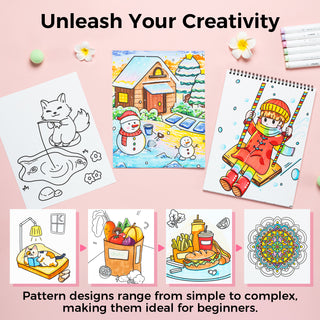 Ohuhu Double-Sided Bleedproof Coloring Book