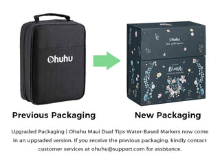 Ohuhu Maui 36 Colors Dual Tips Water Based Art Markers, Brush & Fineliner (Europe Only)