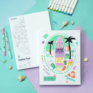 Ohuhu Bleedproof Double-Sided Marker Pad, Glue-Bound