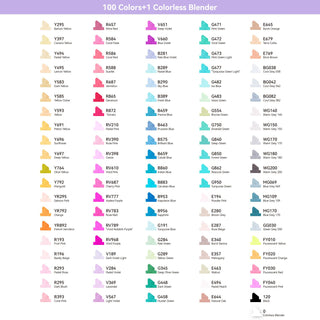 Ohuhu Oahu 100 Colors Dual Tips Alcohol Art Markers, Fine & Chisel