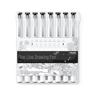 Ohuhu Fineliner Drawing Pen, 8 Pack (Europe Only)