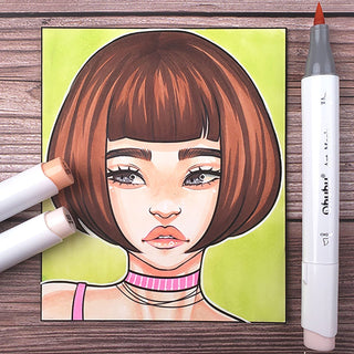 Ohuhu Honolulu 36 Skin Tone Colors Dual Tips Alcohol Art Markers (Europe Only)