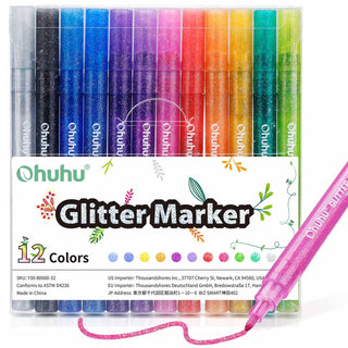 Ohuhu Glitter Metallic Marker Pens (Europe Only)