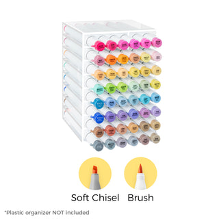 Ohuhu Honolulu² S 48 Mid-tone Colors Dual Tips Alcohol Art Markers, Brush & Soft Chisel