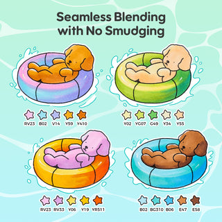 Ohuhu x Bobbie Goods Honolulu B 48 Colors Dual Tips Alcohol Art Markers, Brush & Fine