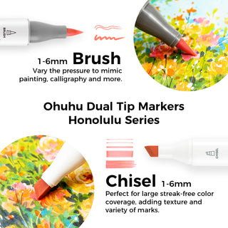Ohuhu Honolulu Brush Markers - Small Set