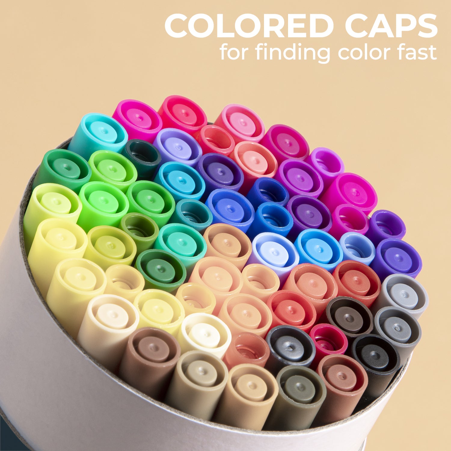 60-Color Dual Tip Brush Pens - Fine & Brush Markers For Art, Lettering & Coloring Books