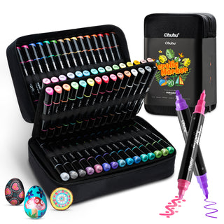 Ohuhu Dual Nib Waterproof Acrylic Pen 30 / 60 / 90 Colors