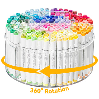 Ohuhu 360° Rotating Clear Acrylic Marker Organizer