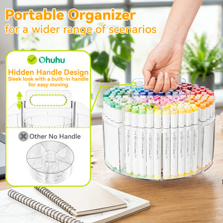 Ohuhu 360° Rotating Clear Acrylic Marker Organizer