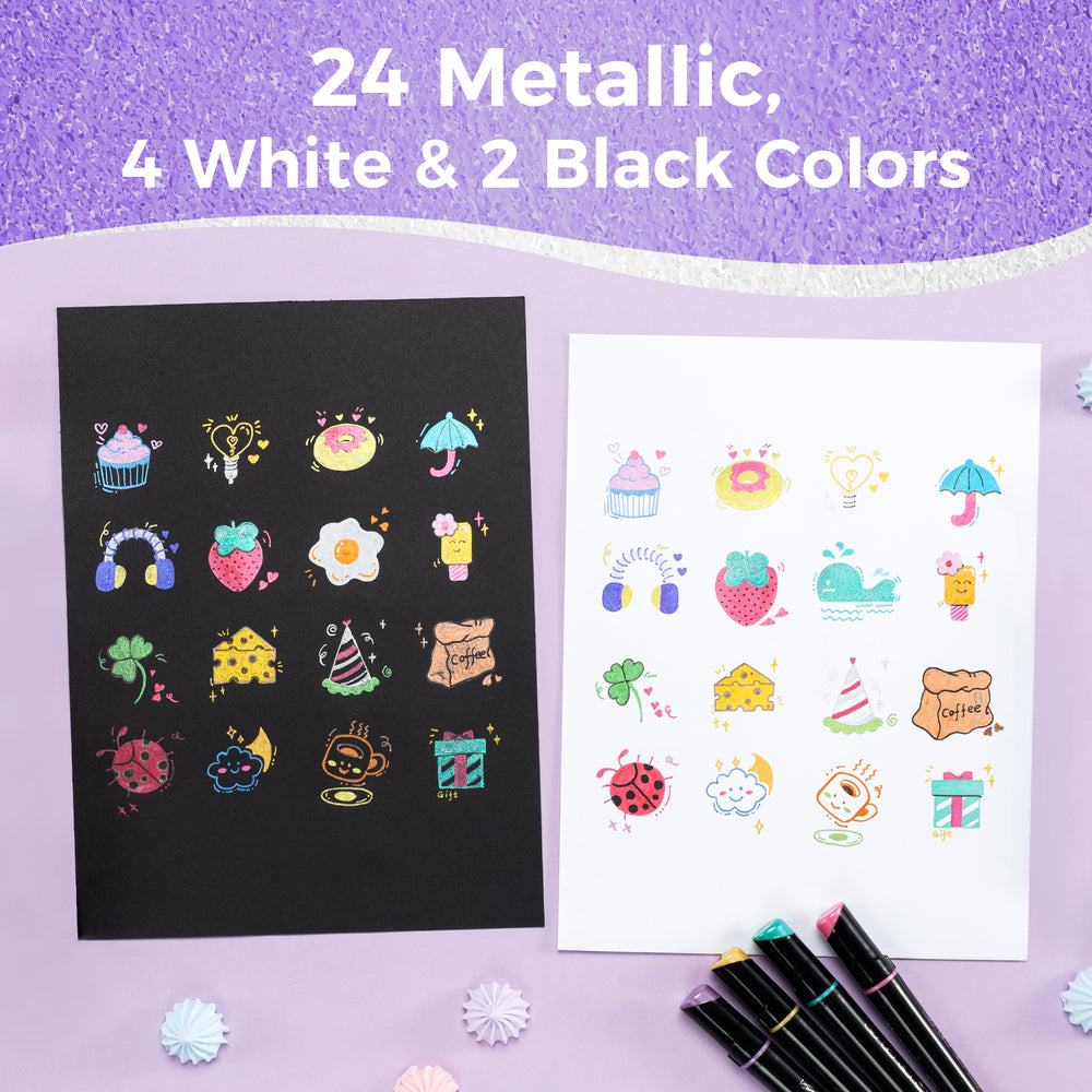 Ohuhu Dual Nib Waterproof Acrylic Pen 30 / 60 / 90 Colors