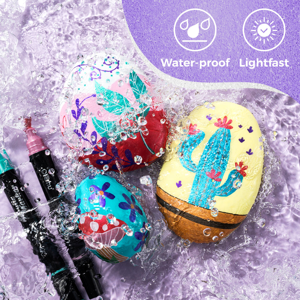 Ohuhu Dual Nib Waterproof Acrylic Pen 30 / 60 / 90 Colors