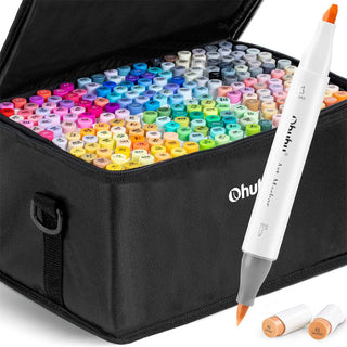 Ohuhu Honolulu 216 Colors Dual Tips Alcohol Art Markers (Europe Only)