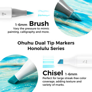 Ohuhu Honolulu Brush Markers - Small Set