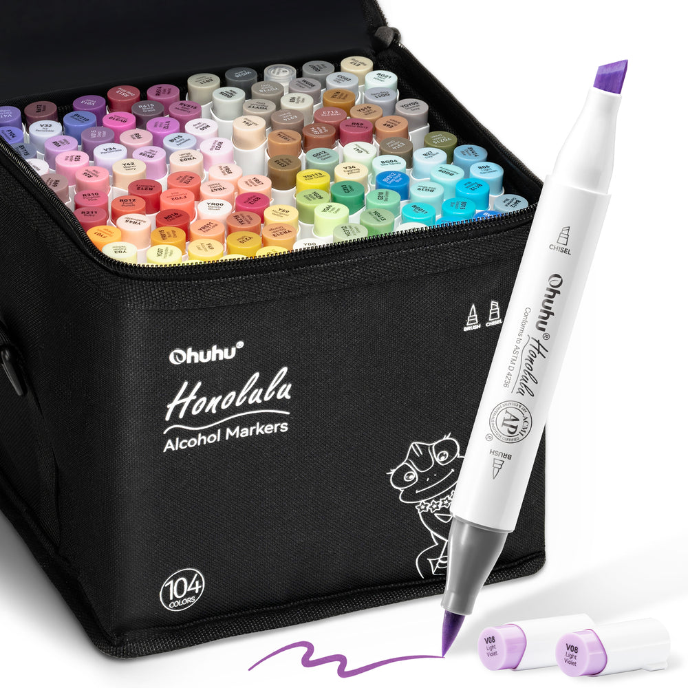 Ohuhu Honolulu Brush Markers - Large Set
