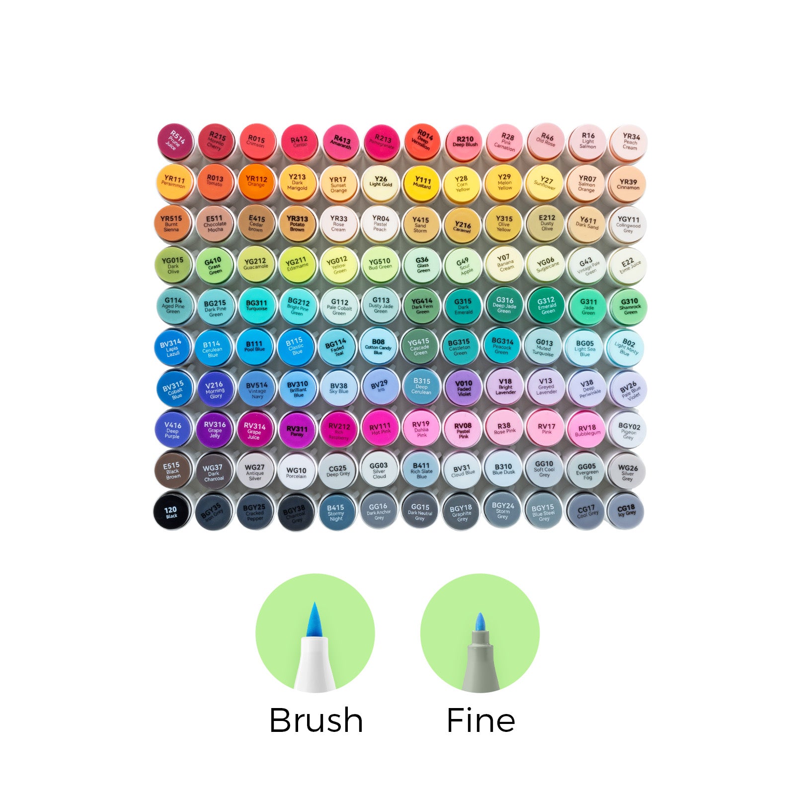 Ohuhu Honolulu 120 Colors Dual Tips Alcohol Art Marker