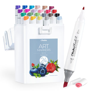 Ohuhu Kaala Four Tones Slim Broad and Fine Dual Tips Alcohol Art Markers (Europe Only - New Color Codes)