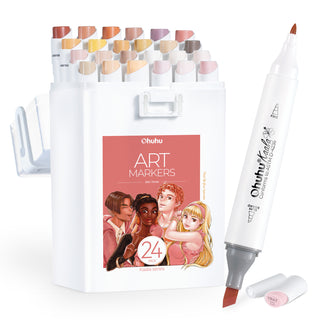 Ohuhu Kaala Four Tones Slim Broad and Fine Dual Tips Alcohol Art Markers (Europe Only - New Color Codes)