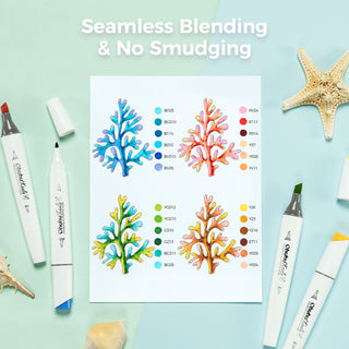 Ohuhu Kaala Four Tones Slim Broad and Fine Dual Tips Alcohol Art Markers (Europe Only - New Color Codes)