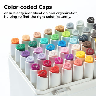 Ohuhu Kaala Four Tones Slim Broad and Fine Dual Tips Alcohol Art Markers (Europe Only - New Color Codes)
