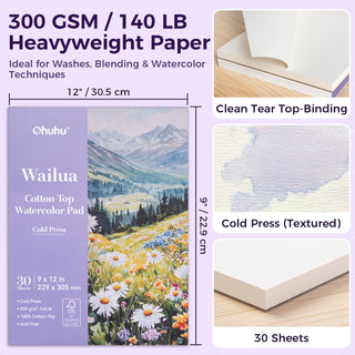 Ohuhu Wailua Cotton-Top Watercolor Pad