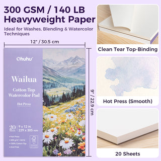 Ohuhu Wailua Cotton-Top Watercolor Pad