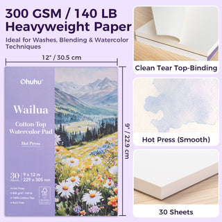 Ohuhu Wailua Cotton-Top Watercolor Pad