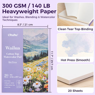 Ohuhu Wailua Cotton-Top Watercolor Pad