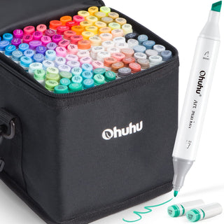 Ohuhu Oahu 100 Colors Dual Tips Alcohol Art Markers, Fine & Chisel (Europe Only)