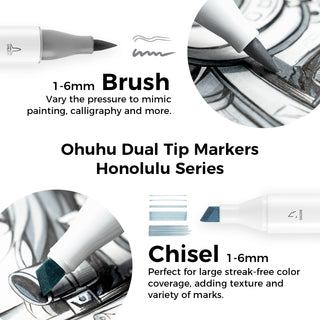 Ohuhu Honolulu Brush Markers - Small Set