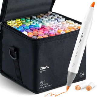 Ohuhu Honolulu 104 Colors Dual Tips Alcohol Art Markers (Europe Only)