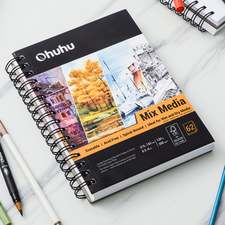 Ohuhu Spiral-Bound Mix Media Pad for Multiple Techniques