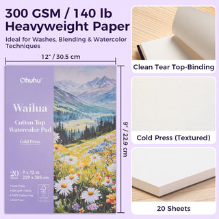 Ohuhu Wailua Cotton-Top™ Watercolor Pad