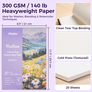 Ohuhu Wailua Cotton-Top™ Watercolor Pad