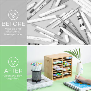 Ohuhu Bamboo Marker Organizer (Europe Only)