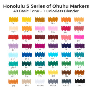 Ohuhu Honolulu S 48 Colors Dual Tips Alcohol Art Markers