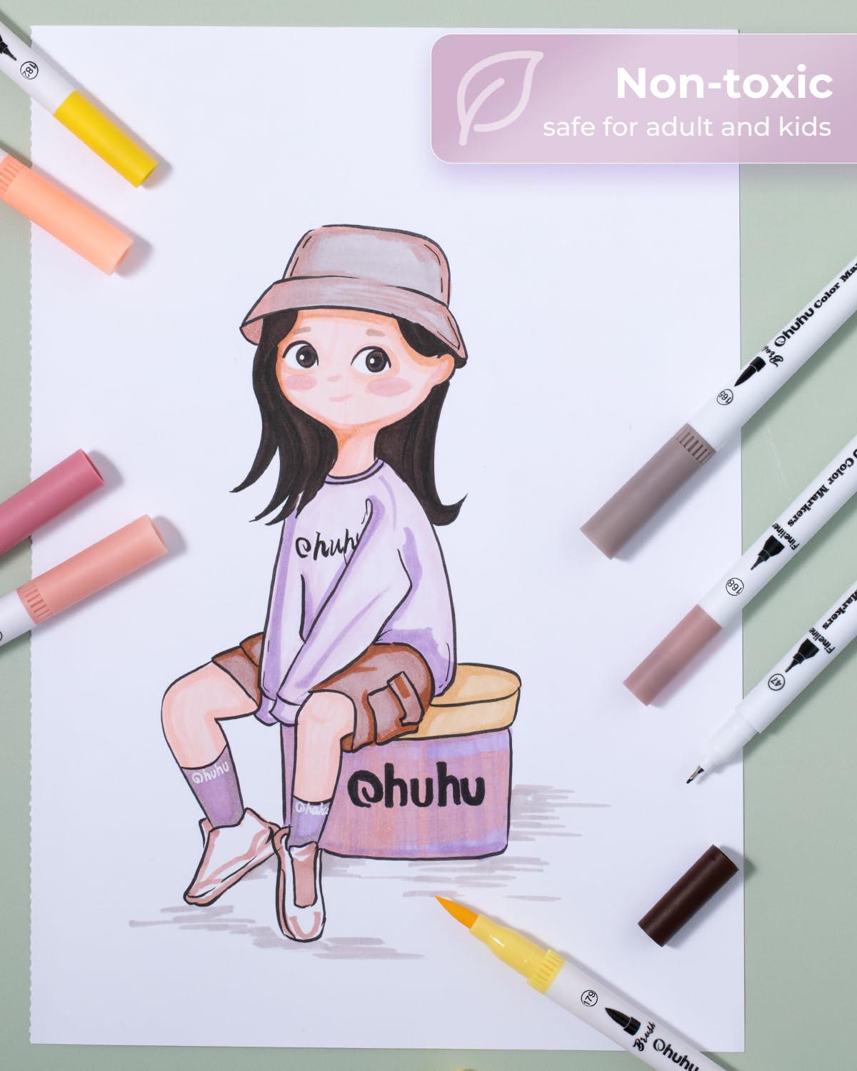 Aesthetic Ohuhu Markers Ohuhu Maui 36 Skin Tone Colors Dual Tips