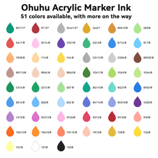 Ohuhu Acrylic Marker Ink Refill for Mauna Kea & Hanauma Series