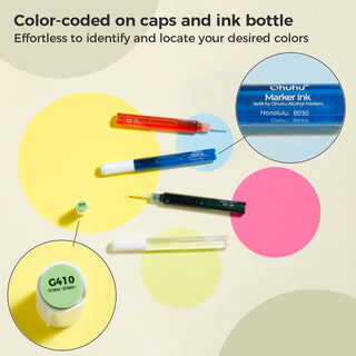 Ohuhu Marker Ink Y17 / Y080 Refill for Alcohol marker