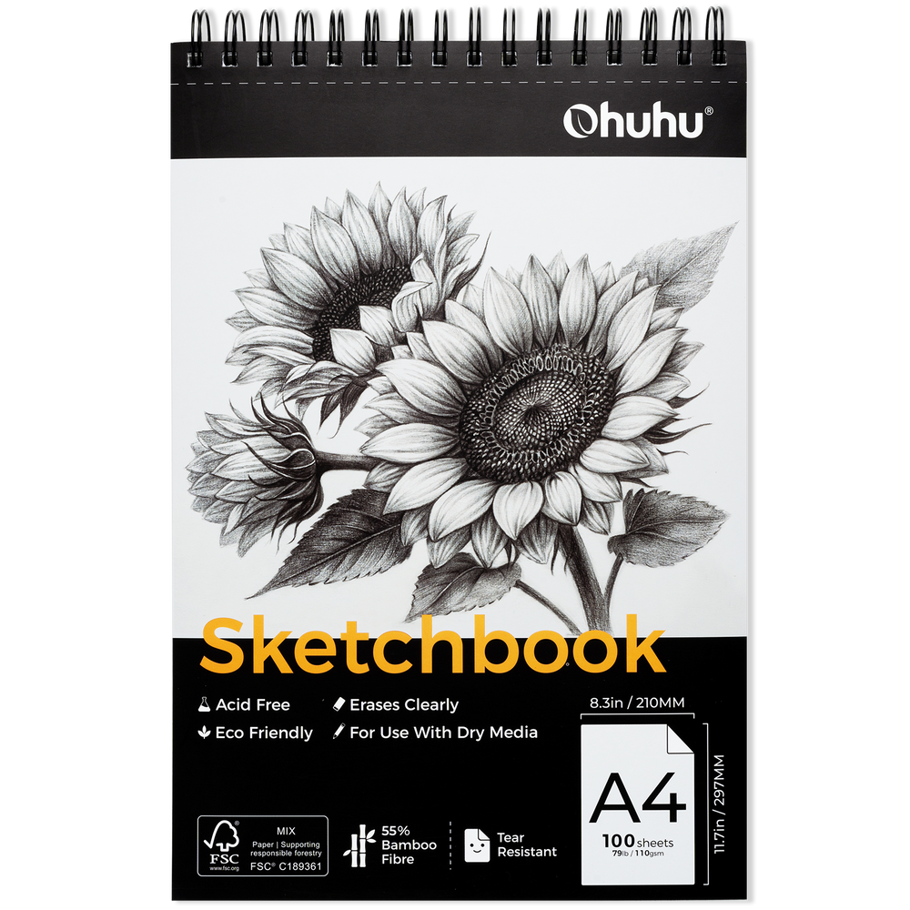 Ohuhu Tear Resistant Bamboo Fiber Drawing Sketchbook