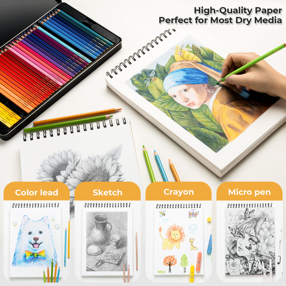 Ohuhu Tear Resistant Bamboo Fiber Drawing Sketchbook
