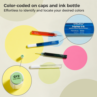 Ohuhu Marker Ink Y050 Refill for Alcohol marker